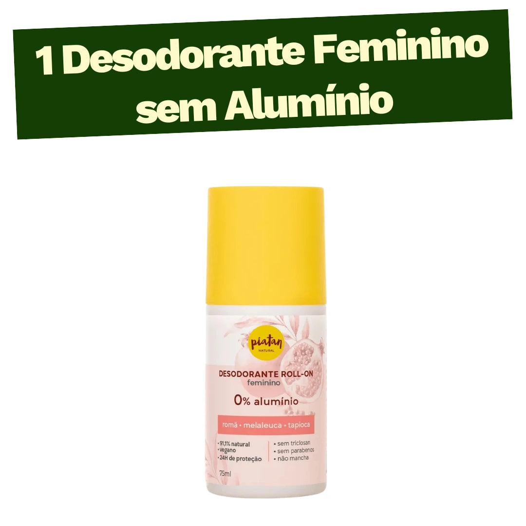 Desodorante sem alumínio roll-on feminino — 75 ml